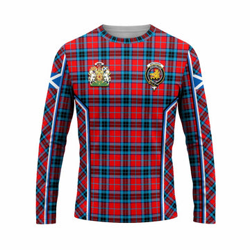 MacTavish (McTavish) Tartan Crest Long Sleeve T-Shirt Scotland Coat of Arm Flag Style - Tartan Vibes Clothing