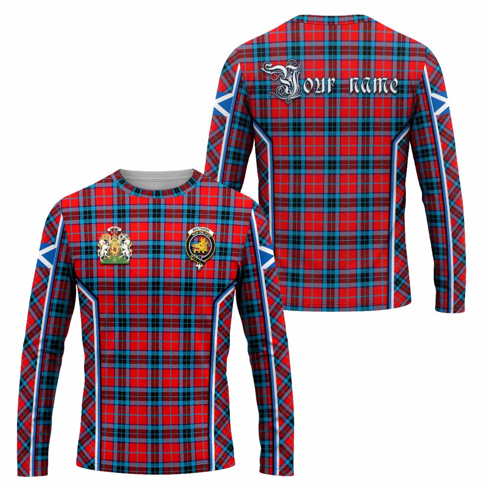 MacTavish (McTavish) Tartan Crest Long Sleeve T-Shirt Scotland Coat of Arm Flag Style - Tartan Vibes Clothing