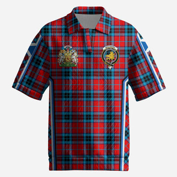MacTavish (McTavish) Tartan Crest Men’s Polo Sweater Top Scotland Coat of Arm Flag Style