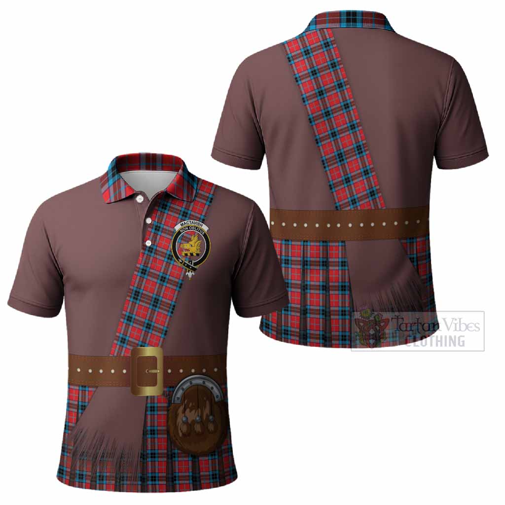 MacTavish (McTavish) Tartan Crest Polo Shirt Kilt Costume Style