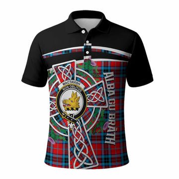 MacTavish (McTavish) Tartan Crest Polo Shirt Scottish Thistle Celtic Cross Alba Gu Brath