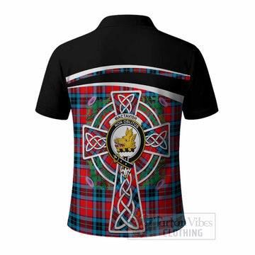 MacTavish (McTavish) Tartan Crest Polo Shirt Scottish Thistle Celtic Cross Alba Gu Brath