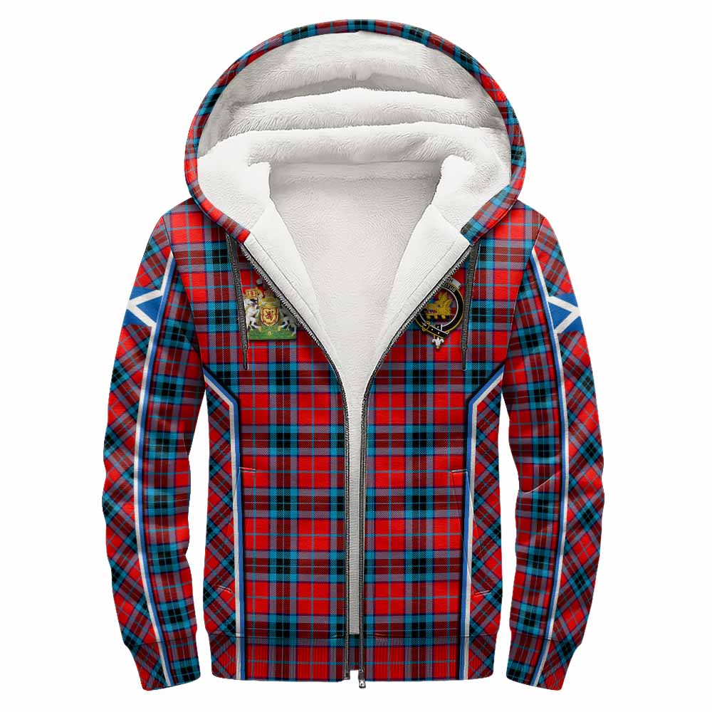 MacTavish (McTavish) Tartan Crest Sherpa Hoodie Scotland Coat of Arm Flag Style - Tartan Vibes Clothing