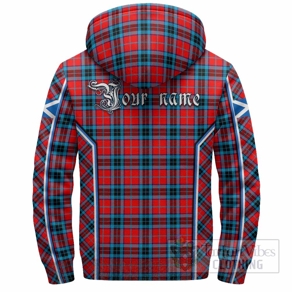 MacTavish (McTavish) Tartan Crest Sherpa Hoodie Scotland Coat of Arm Flag Style - Tartan Vibes Clothing