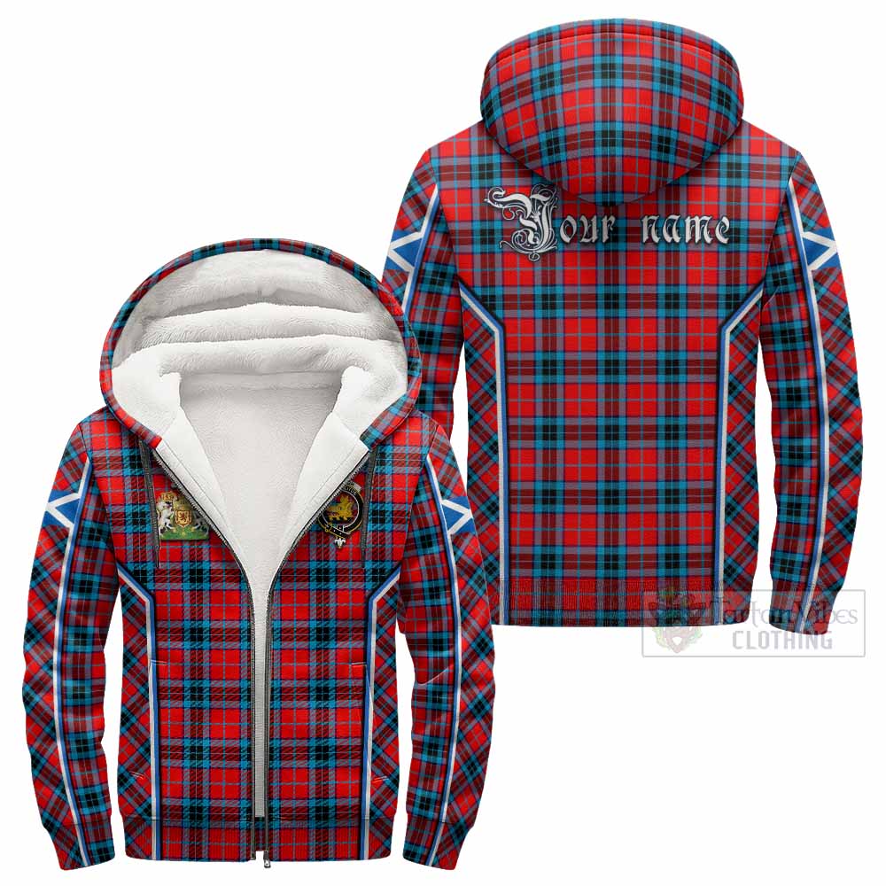 MacTavish (McTavish) Tartan Crest Sherpa Hoodie Scotland Coat of Arm Flag Style - Tartan Vibes Clothing