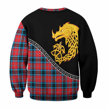 MacTavish (McTavish) Tartan Crest Sweatshirt Legendary Dragon Knot Half Style