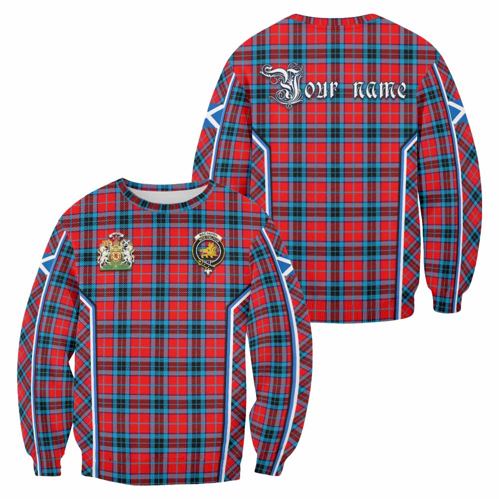 MacTavish (McTavish) Tartan Crest Sweatshirt Scotland Coat of Arm Flag Style - Tartan Vibes Clothing