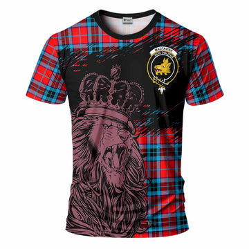 MacTavish (McTavish) Tartan Crest T-Shirt Crowned Lion Heritage Style