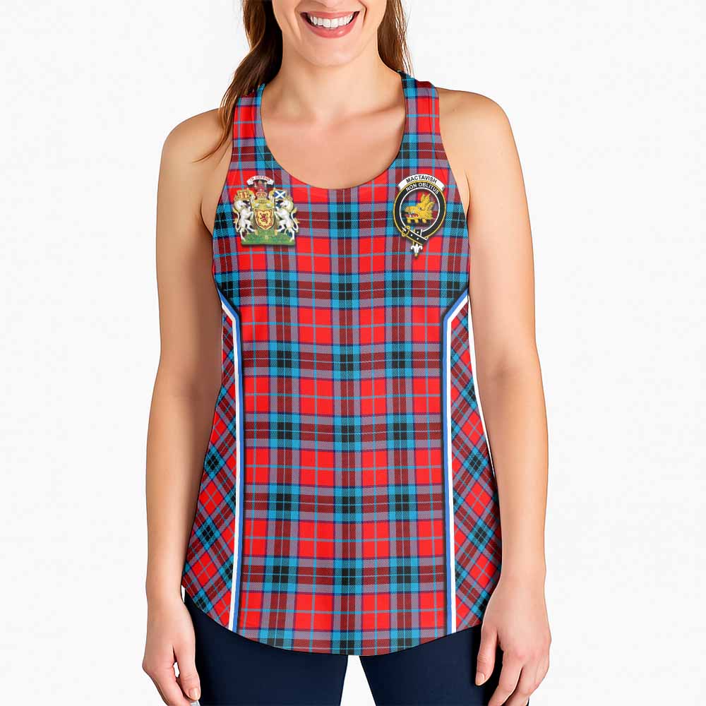 MacTavish (McTavish) Tartan Crest Women Racerback Tanks Scotland Coat of Arm Flag Style - Tartan Vibes Clothing
