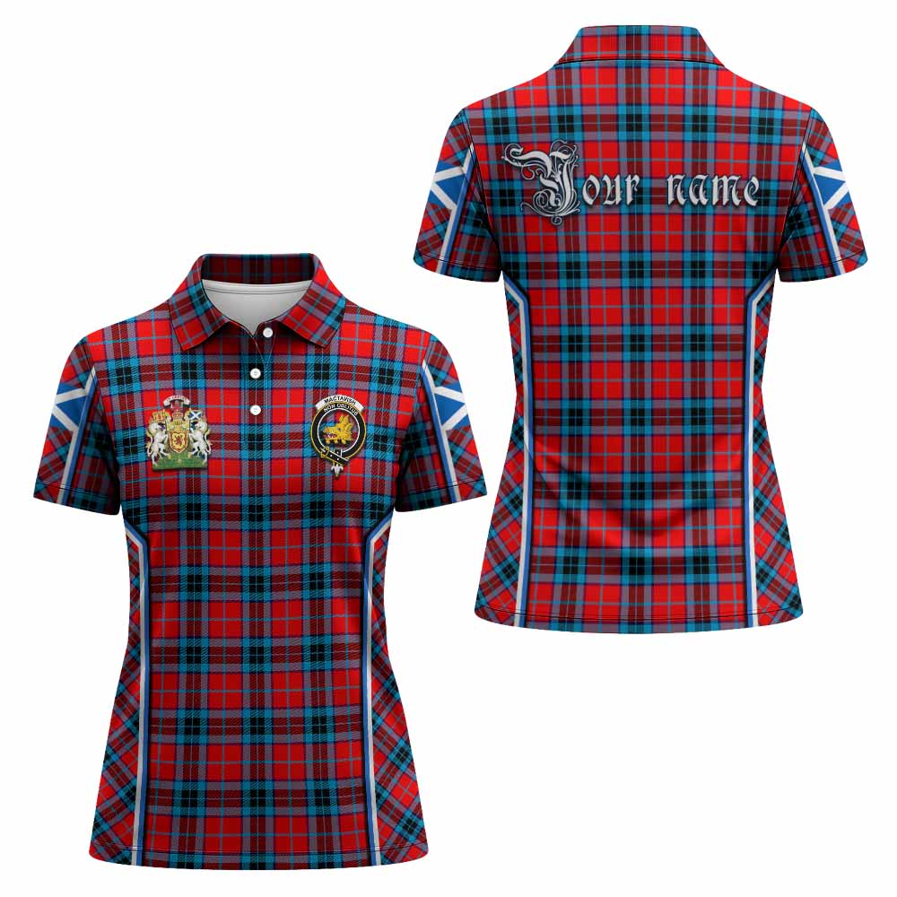 MacTavish (McTavish) Tartan Crest Women's Polo Shirt Scotland Coat of Arm Flag Style - Tartan Vibes Clothing