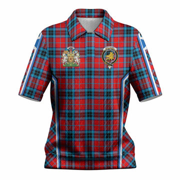 MacTavish (McTavish) Tartan Crest Women’s Polo Sweater Top Scotland Coat of Arm Flag Style