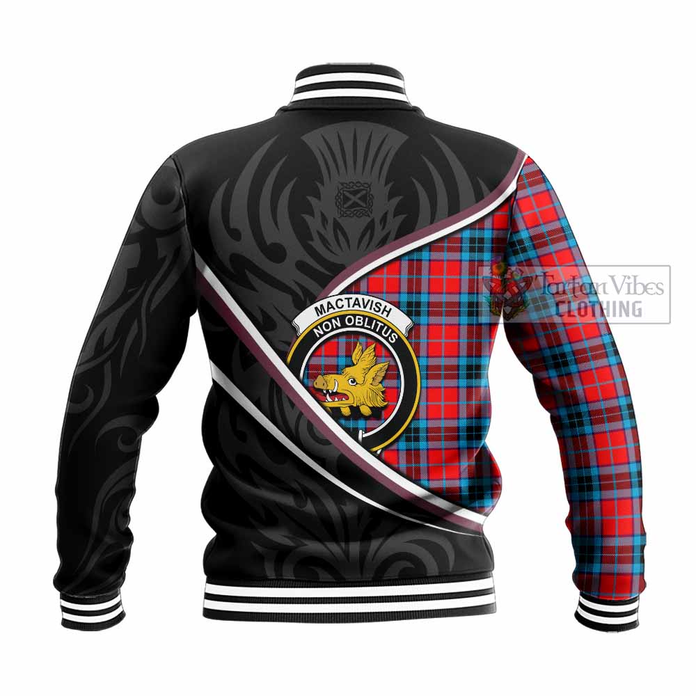 MacTavish (McTavish) Tartan Family Crest Baseball Jacket Celtic Scottish Thistle Floral - Tartan Vibes Clothing