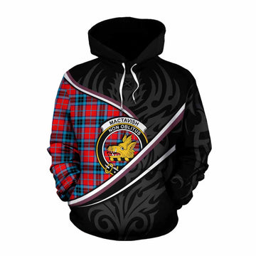 MacTavish (McTavish) Tartan Family Crest Cotton Hoodie Celtic Scottish Thistle Floral