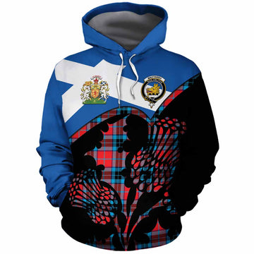 MacTavish (McTavish) Tartan Family Crest Cotton Hoodie Scotland Thistle Floral Flag Style