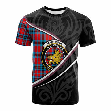 MacTavish (McTavish) Tartan Family Crest Cotton T-shirt Celtic Scottish Thistle Floral - Tartan Vibes Clothing