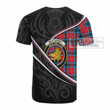 MacTavish (McTavish) Tartan Family Crest Cotton T-shirt Celtic Scottish Thistle Floral - Tartan Vibes Clothing