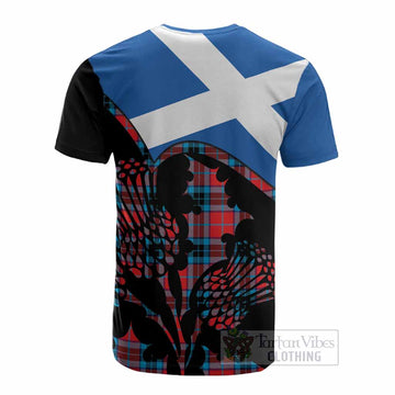 MacTavish (McTavish) Tartan Family Crest Cotton T-shirt Scotland Thistle Floral Flag Style