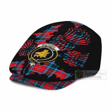 MacTavish (McTavish) Tartan Family Crest Flat Cap, Jeff Cap Scotland Thistle Floral