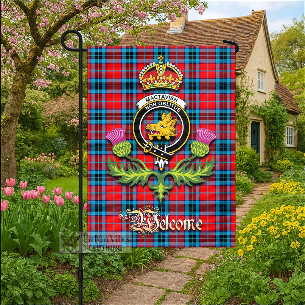 MacTavish (McTavish) Tartan Family Crest Garden Flag Royal Thistle Welcome Style - Tartan Vibes Clothing