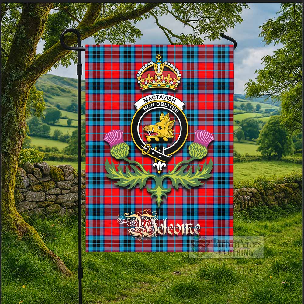 MacTavish (McTavish) Tartan Family Crest Garden Flag Royal Thistle Welcome Style - Tartan Vibes Clothing