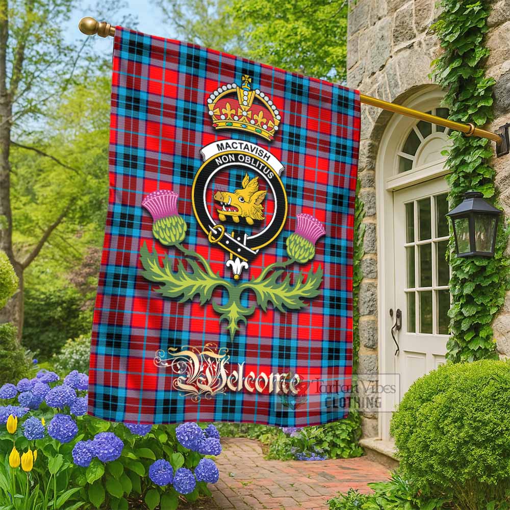 MacTavish (McTavish) Tartan Family Crest Garden Flag Royal Thistle Welcome Style - Tartan Vibes Clothing