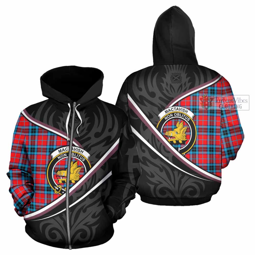MacTavish (McTavish) Tartan Family Crest Hoodie Celtic Scottish Thistle Floral - Tartan Vibes Clothing
