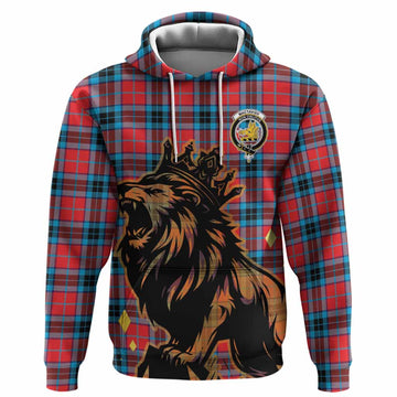 MacTavish (McTavish) Tartan Family Crest Hoodie Crowned Lion Roaring