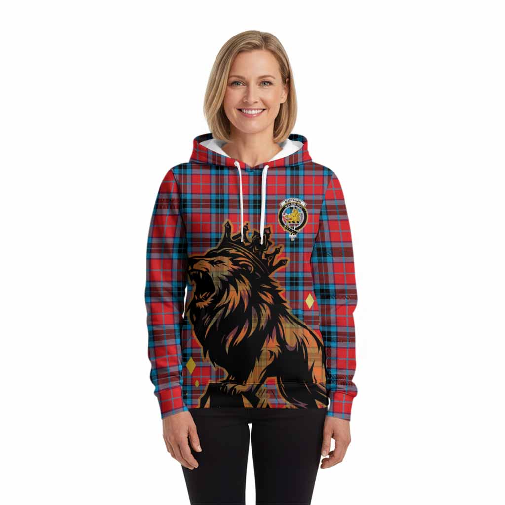 MacTavish (McTavish) Tartan Family Crest Hoodie Crowned Lion Roaring