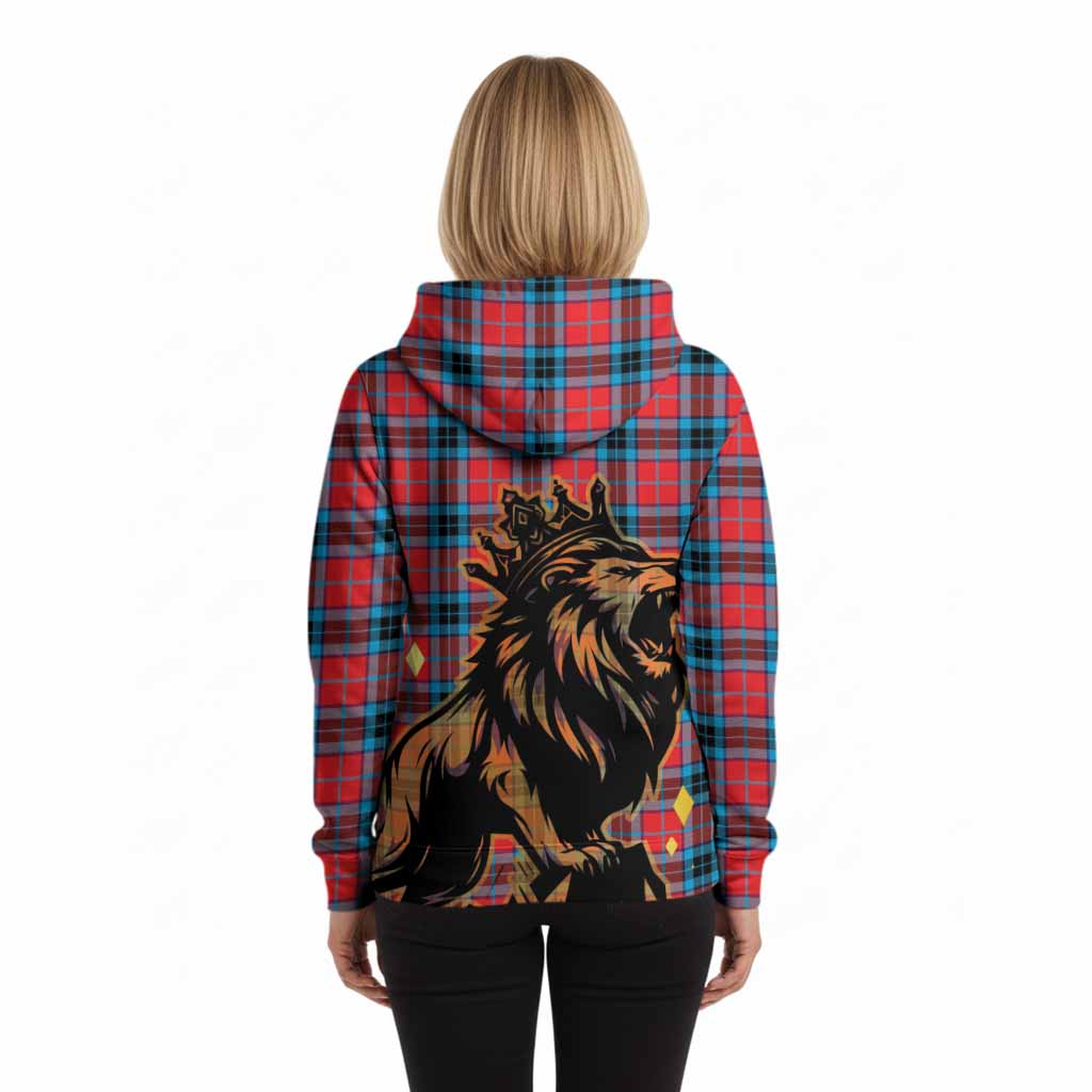 MacTavish (McTavish) Tartan Family Crest Hoodie Crowned Lion Roaring