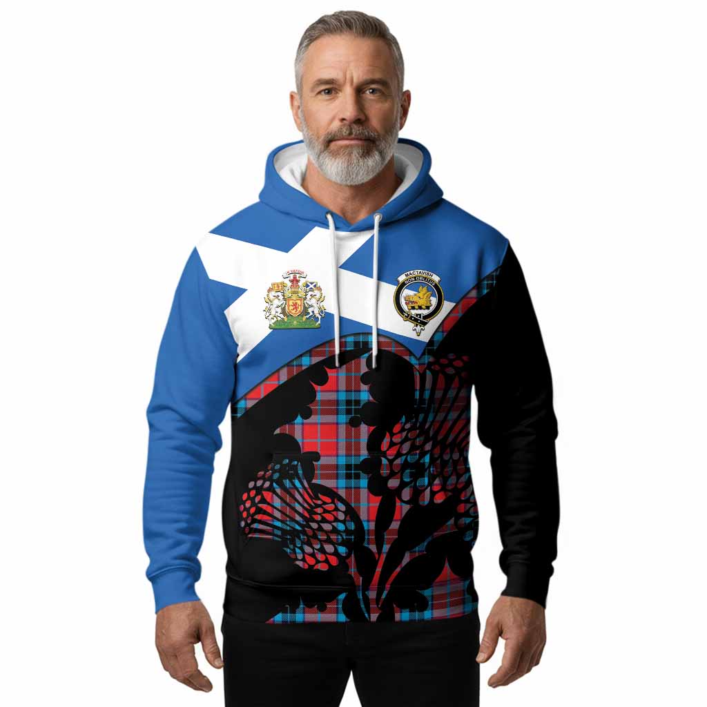 MacTavish (McTavish) Tartan Family Crest Hoodie Scotland Thistle Floral Flag Style