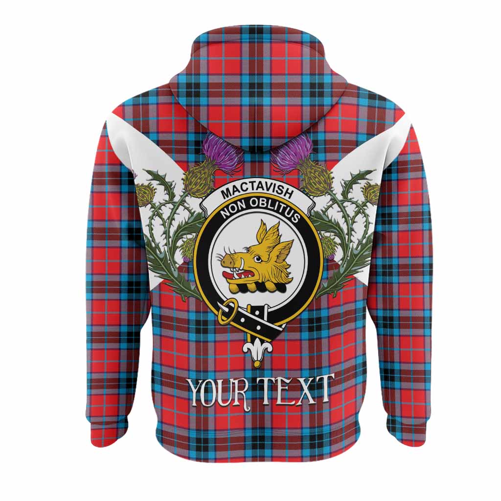 MacTavish (McTavish) Tartan Family Crest Hoodie Scottish Burns Night Thistle Floral