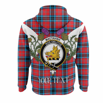 MacTavish (McTavish) Tartan Family Crest Hoodie Scottish Burns Night Thistle Floral