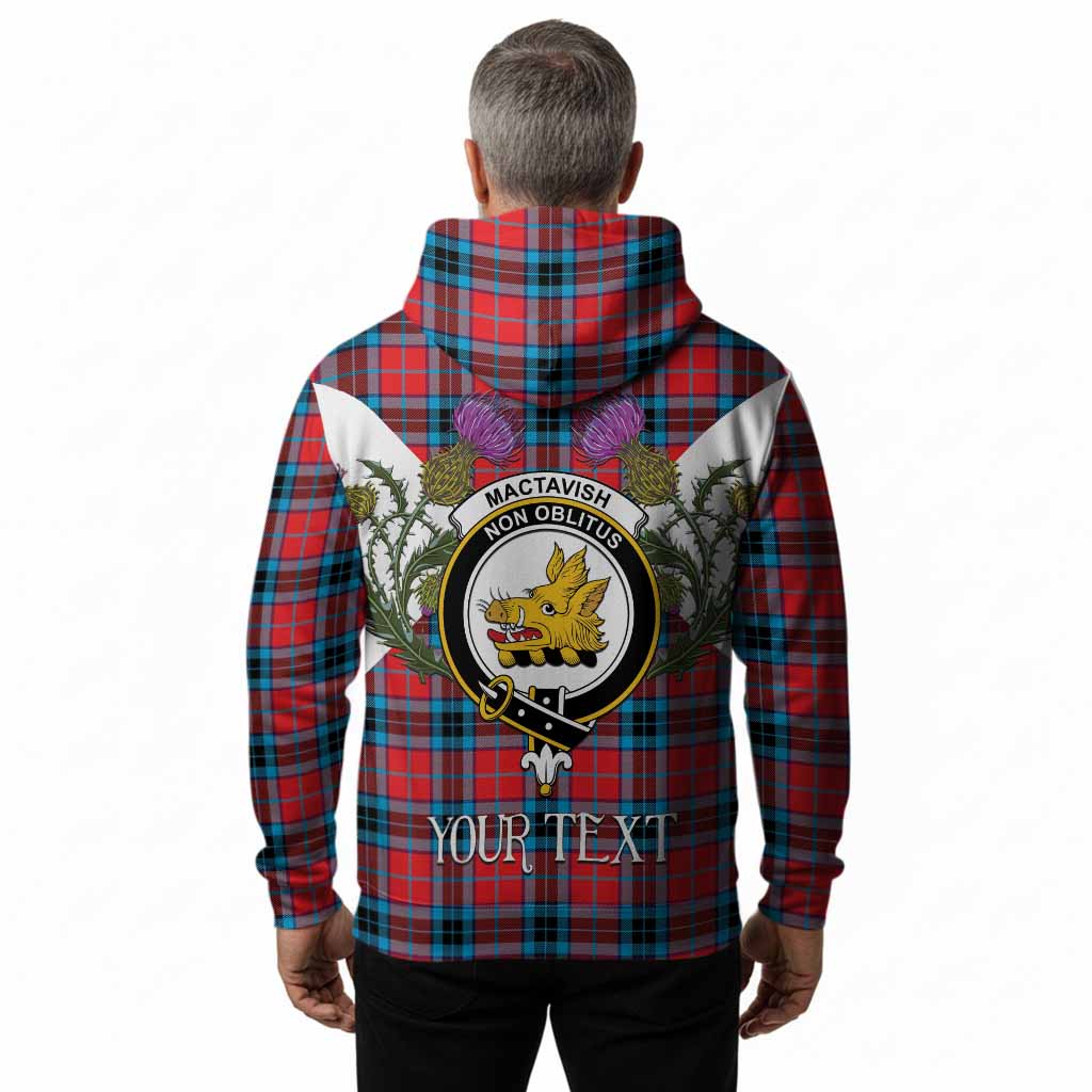 MacTavish (McTavish) Tartan Family Crest Hoodie Scottish Burns Night Thistle Floral