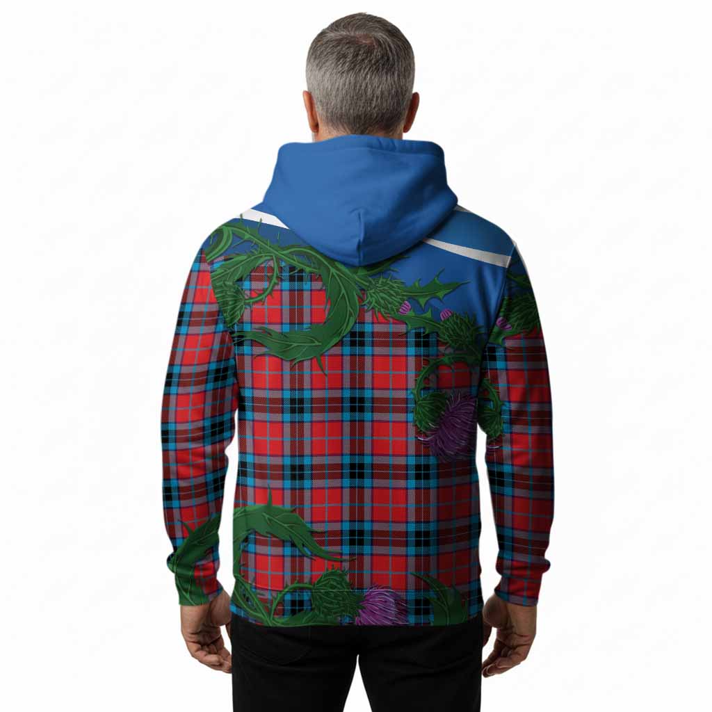 MacTavish (McTavish) Tartan Family Crest Hoodie Thistle in Minimalism