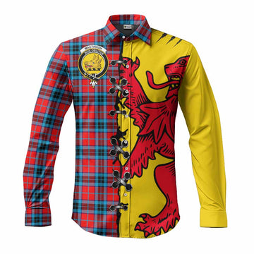 MacTavish (McTavish) Tartan Family Crest Long Sleeve Button Shirts Lion Rampant Honor