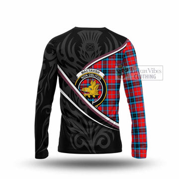 MacTavish (McTavish) Tartan Family Crest Long Sleeve T-Shirt Celtic Scottish Thistle Floral - Tartan Vibes Clothing