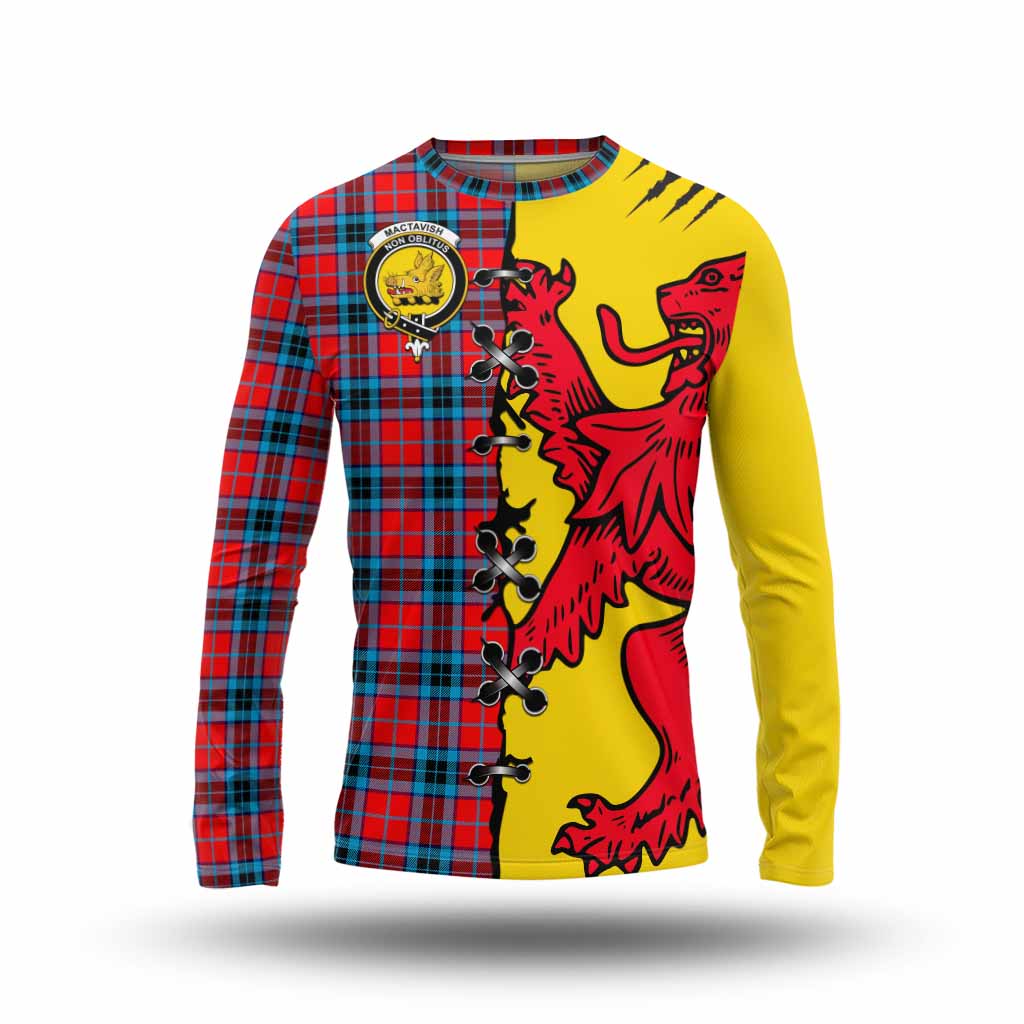 MacTavish (McTavish) Tartan Family Crest Long Sleeve T-Shirt Lion Rampant Honor - Tartan Vibes Clothing