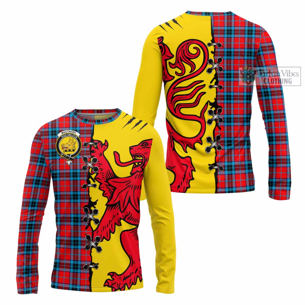 MacTavish (McTavish) Tartan Family Crest Long Sleeve T-Shirt Lion Rampant Honor - Tartan Vibes Clothing