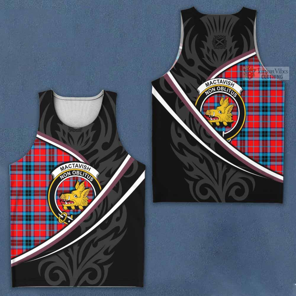 MacTavish (McTavish) Tartan Family Crest Men Tank Top Celtic Scottish Thistle Floral - Tartan Vibes Clothing
