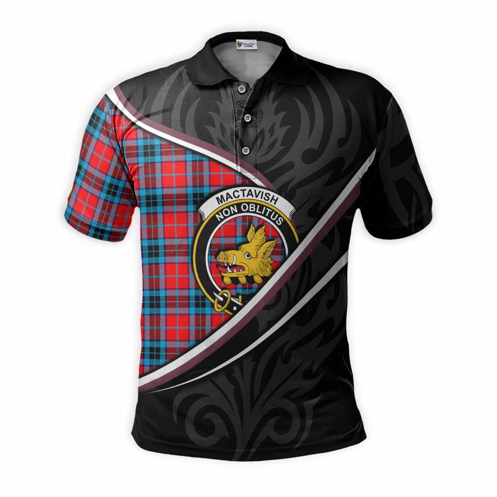MacTavish (McTavish) Tartan Family Crest Polo Shirt Celtic Scottish Thistle Floral - Tartan Vibes Clothing