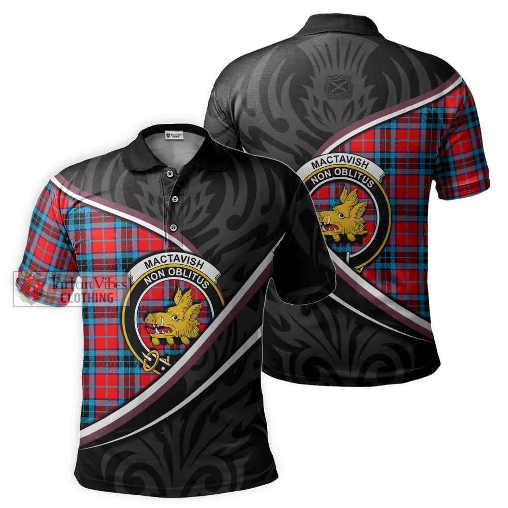 MacTavish (McTavish) Tartan Family Crest Polo Shirt Celtic Scottish Thistle Floral - Tartan Vibes Clothing