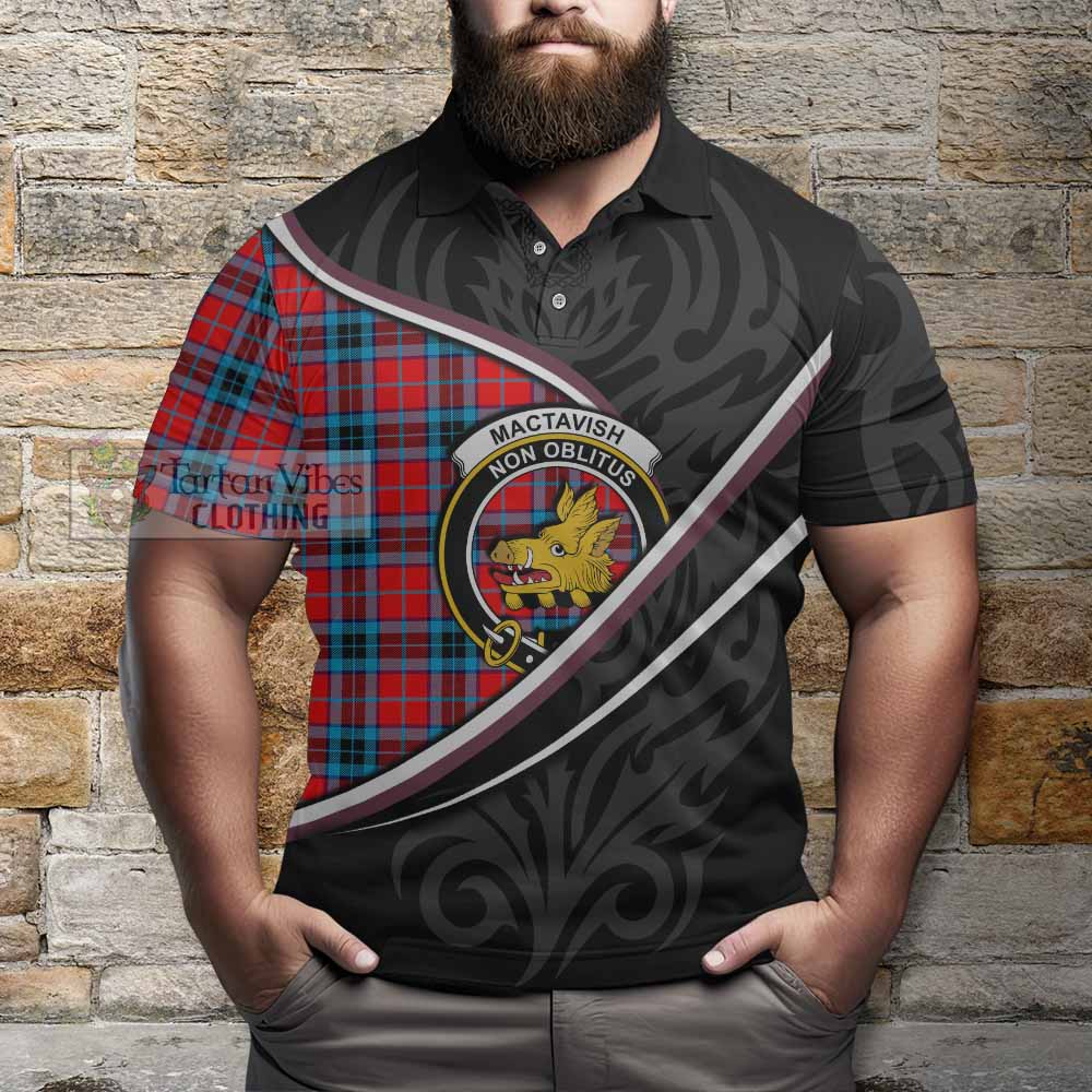MacTavish (McTavish) Tartan Family Crest Polo Shirt Celtic Scottish Thistle Floral - Tartan Vibes Clothing