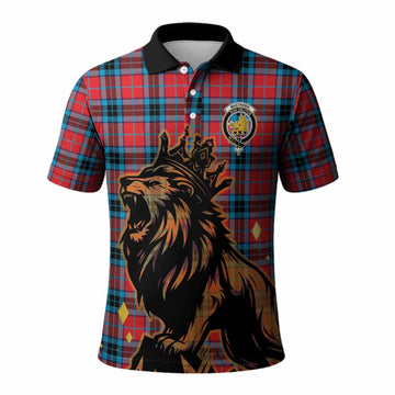 MacTavish (McTavish) Tartan Family Crest Polo Shirt Crowned Lion Roaring