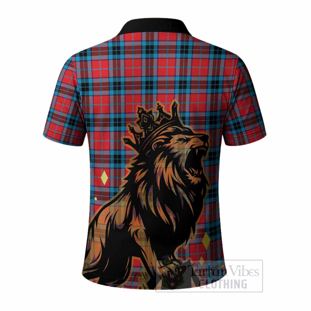 MacTavish (McTavish) Tartan Family Crest Polo Shirt Crowned Lion Roaring