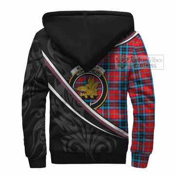 MacTavish (McTavish) Tartan Family Crest Sherpa Hoodie Celtic Scottish Thistle Floral