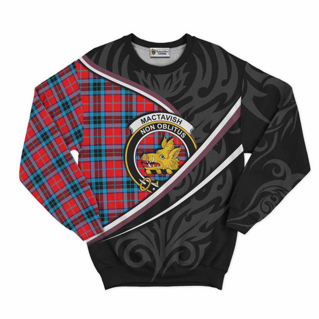 MacTavish (McTavish) Tartan Family Crest Sweatshirt Celtic Scottish Thistle Floral - Tartan Vibes Clothing