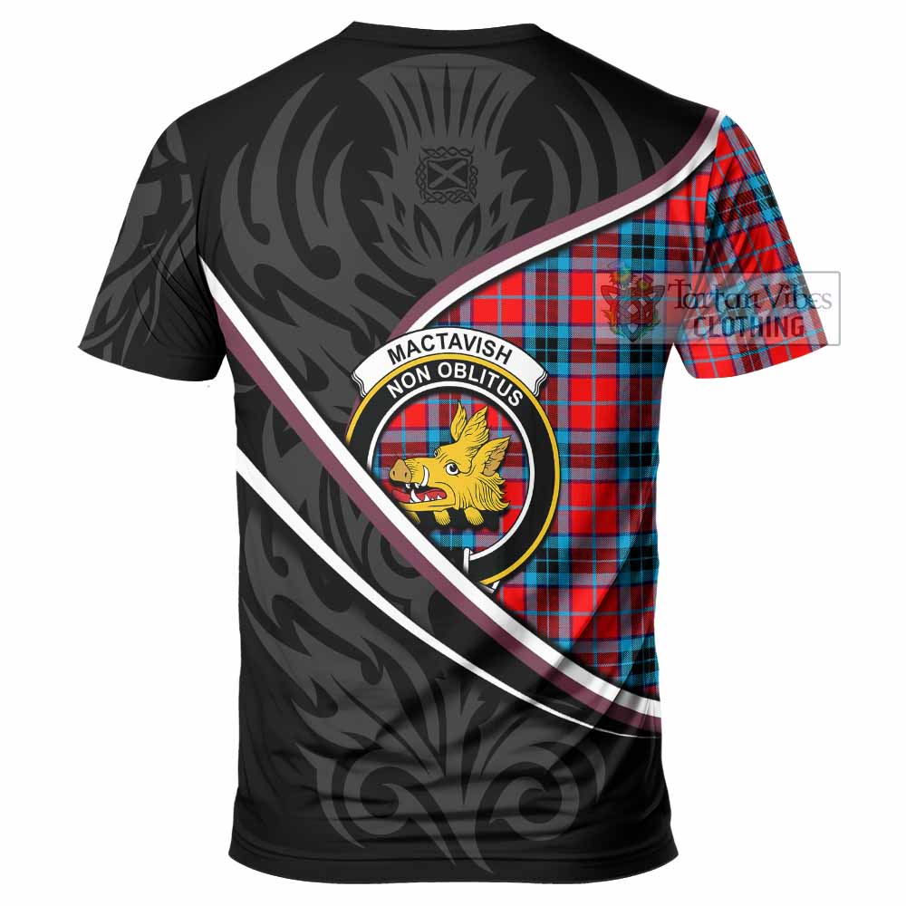 MacTavish (McTavish) Tartan Family Crest T-shirt Celtic Scottish Thistle Floral - Tartan Vibes Clothing
