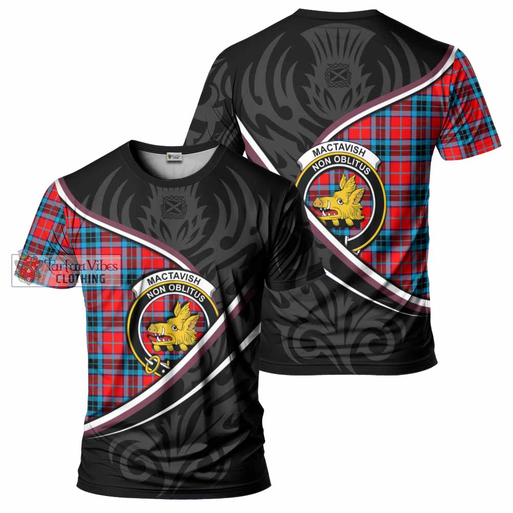 MacTavish (McTavish) Tartan Family Crest T-shirt Celtic Scottish Thistle Floral - Tartan Vibes Clothing