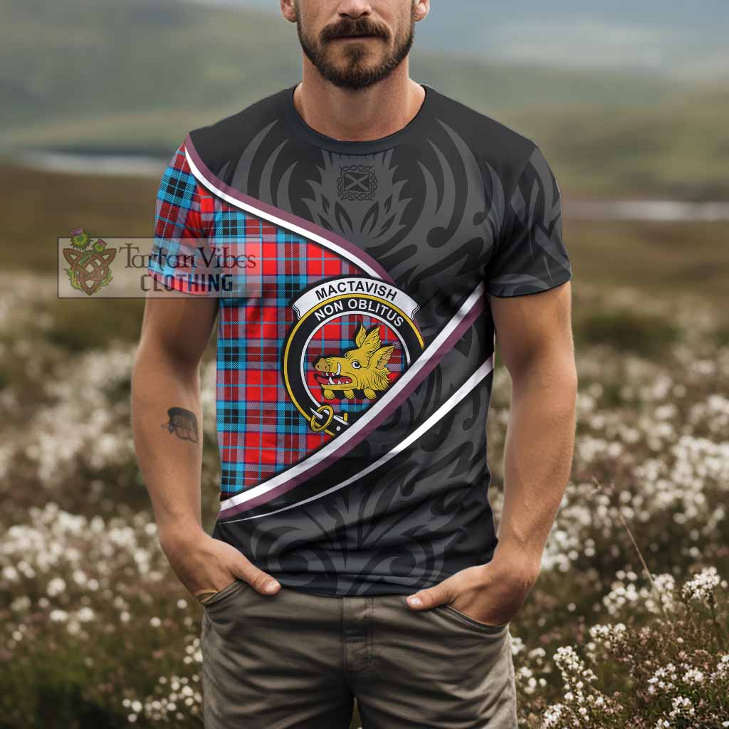 MacTavish (McTavish) Tartan Family Crest T-shirt Celtic Scottish Thistle Floral - Tartan Vibes Clothing