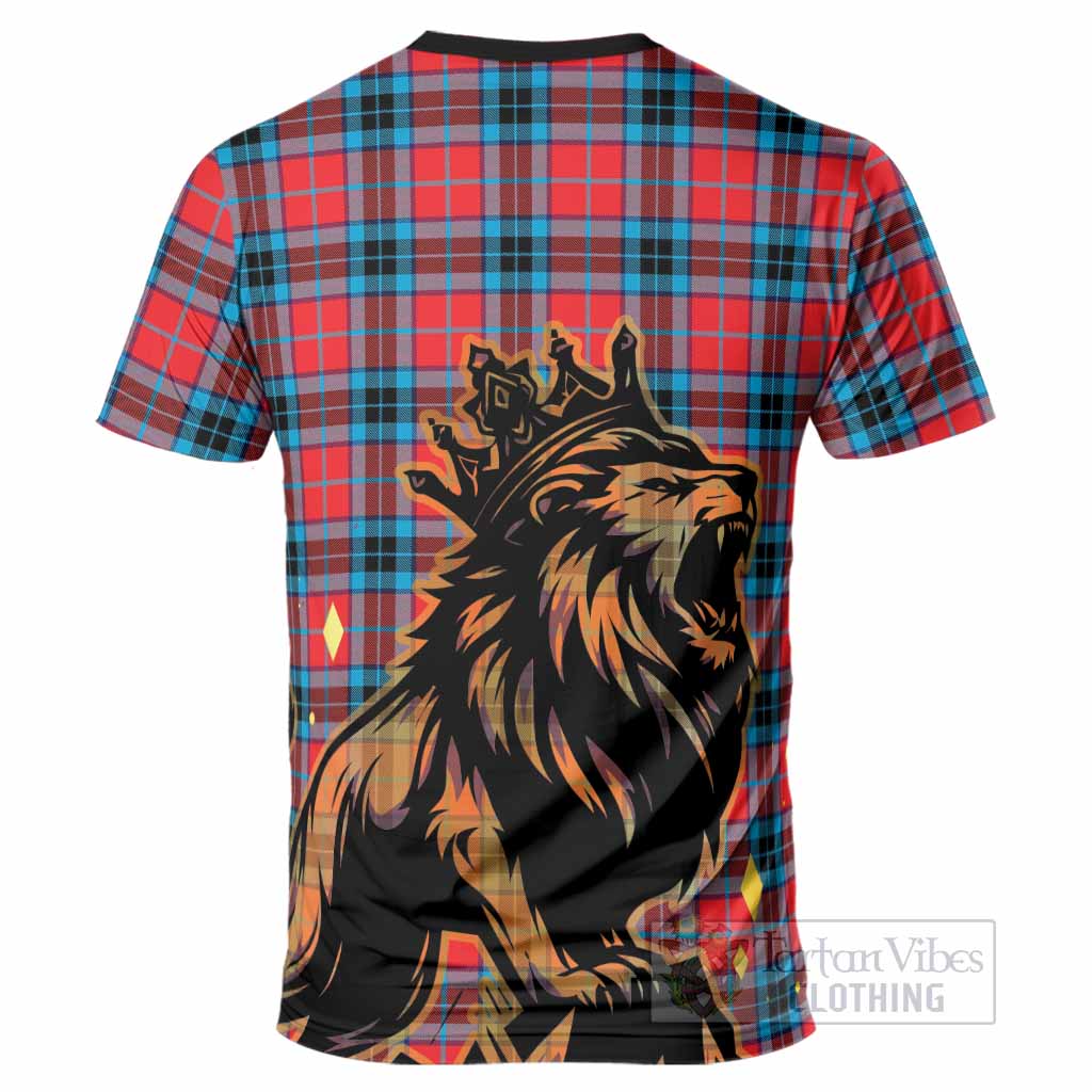 MacTavish (McTavish) Tartan Family Crest T-Shirt Crowned Lion Roaring